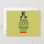 EYE CHART-cadeautjes Briefkaart (Voorkant / Achterkant)