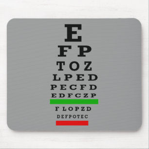 EYE CHART-cadeautjes Muismat