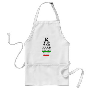 EYE CHART-cadeautjes Standaard Schort