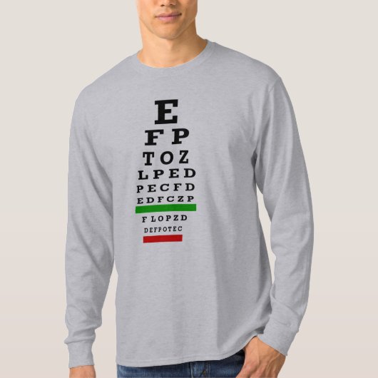EYE CHART-cadeautjes T-shirt (Voorkant)