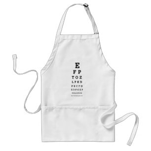 EYE CHART - Humor WTF RU LEZEN Standaard Schort