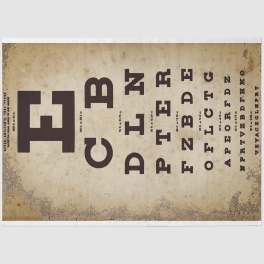 -Eye Chart-ontkoppelpapier Tissuepapier (Voorkant)
