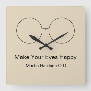 Eye Doctor Optometrist Office Clocks Vierkante Klok