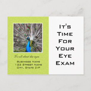 Eye Exam Appointherinnering Peacock Eyes Briefkaart