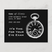 Eye Exam Appointherinnering Pocket Watch Briefkaart (Voorkant)