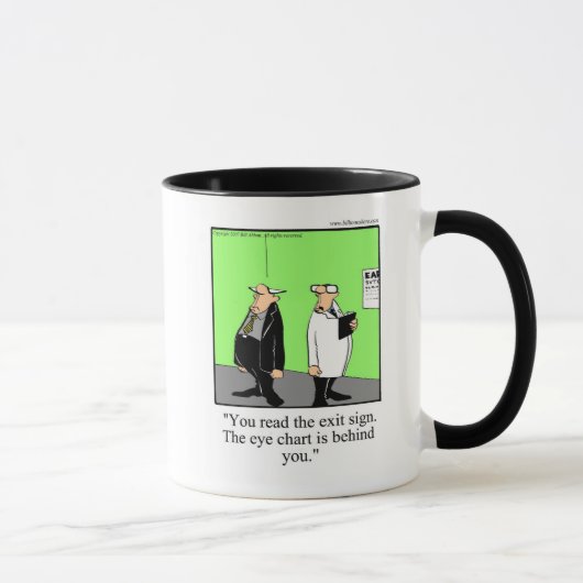 Eye Exam Humour Mug Cadeau (Droite)