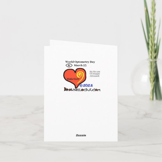 Eye Exam World Optometry Day Carte de voeux (Dos)