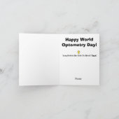Eye Exam World Optometry Day Carte de voeux (Intérieur)