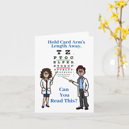 Eye Exam World Optometry Day Carte de voeux (Fleur jaune)
