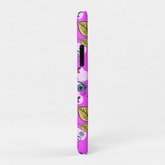 Eye Flower Leaf_Paarse Case-Mate iPhone Case (Achterkant/rechts)