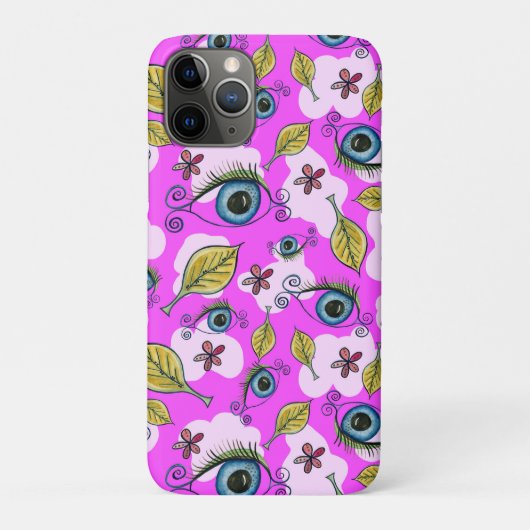 Eye Flower Leaf_Paarse Case-Mate iPhone Case (Achterkant)
