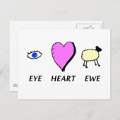 Eye Heart Briefkaart (Voorkant / Achterkant)