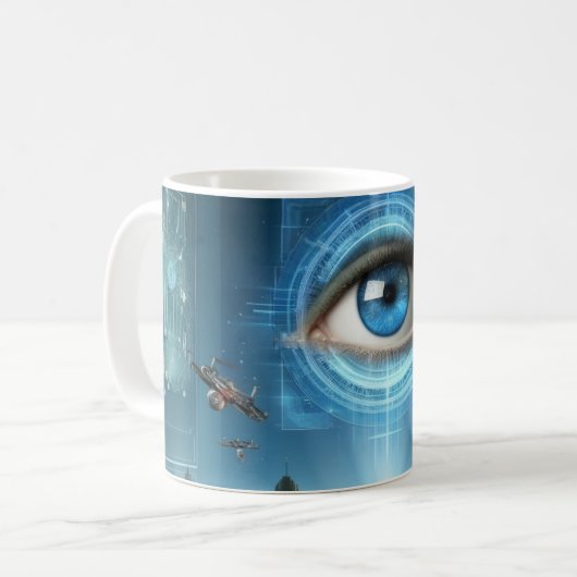 Eye in the Sky Mok voor koffie en thee (Voorkant links)
