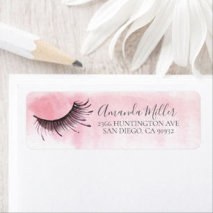 Eye Lash Return-adreslabel Etiket