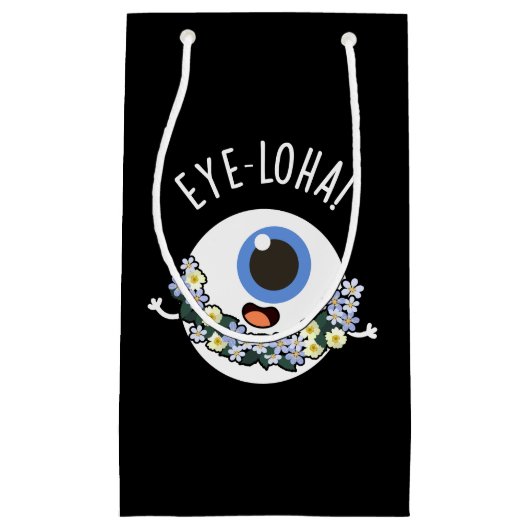 Eye-loha Funny Eye Pun Dark BG Klein Cadeauzakje (Voorkant)
