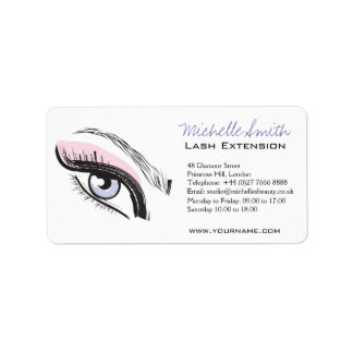 Eye long eyelashes Lash-uitbreidingspictogram Etiket