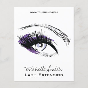 Eye long eyelashes Lash-uitbreidingspictogram Flyer