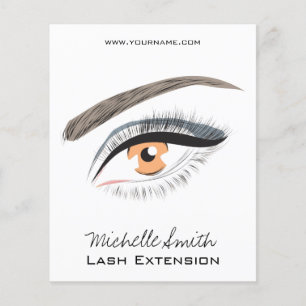 Eye long eyelashes Lash-uitbreidingspictogram Flyer