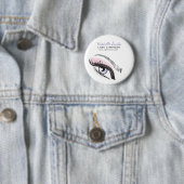 Eye long eyelashes Lash-uitbreidingspictogram Ronde Button 5,7 Cm (In situ)