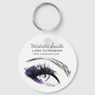 Eye long eyelashes Lash-uitbreidingspictogram Sleutelhanger