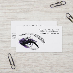 Eye long eyelashes Lash-uitbreidingspictogram Visitekaartje