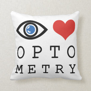 Eye Love Heart Optometry - Optometrist Eye Chart Kussen