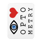 Eye Love Heart Optometry - Optometrist Eye Chart Magneet (Verticaal)