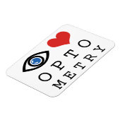 Eye Love Heart Optometry - Optometrist Eye Chart Magneet (Linkerzijde)