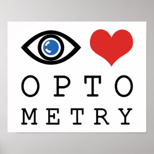 Eye Love Heart Optometry - Optometrist Eye Chart Poster
