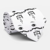 Eye Mustache Ewe Stropdas (Opgerold)