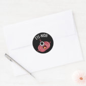 Eye-nion Funny Onion Pun Dark BG Ronde Sticker (Envelop)