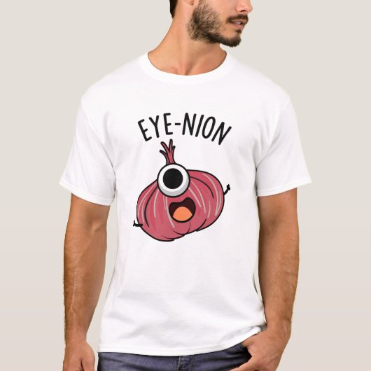 Eye-nion Funny Onion Pun T-shirt (Voorkant)