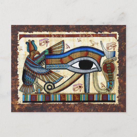 EYE OF HORUS Ancienne carte postale Art égyptien (Devant)