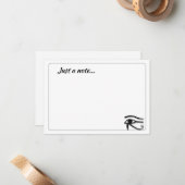 Eye Of Horus Egyptian Symbol Custom Just a Note Notitiekaartje (Voorkant / Achterkant in situ)