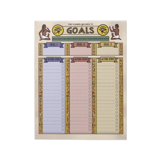 Eye of Horus Goal Planner Custom Notitieblok (Gedraaid)