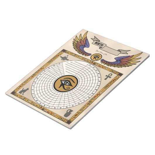 Eye of Horus Habit Tracker Custom Notitieblok (Schuin)