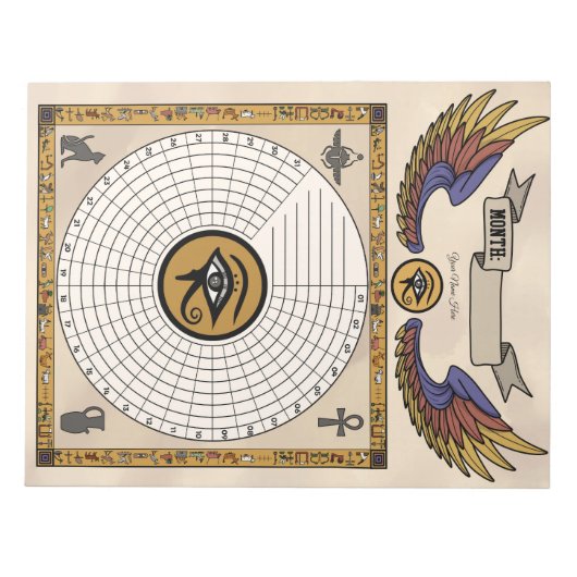Eye of Horus Habit Tracker Custom Notitieblok (Voorkant)