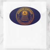 Eye of Providence 3 Ovale Sticker (Tas)