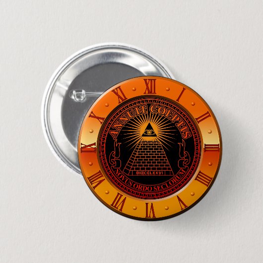 Eye of Providence clock Ronde Button 5,7 Cm (Voorkant /achterkant)