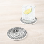 Eye of Providence Zandsteen Onderzetter (Zijkant)