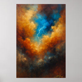 Eye of The Storm Abstract Poster