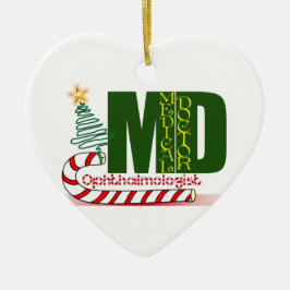 Eye OPTHAMOLOGIST MERRY CHRISTMAS MD DOCTOR Keramisch Ornament