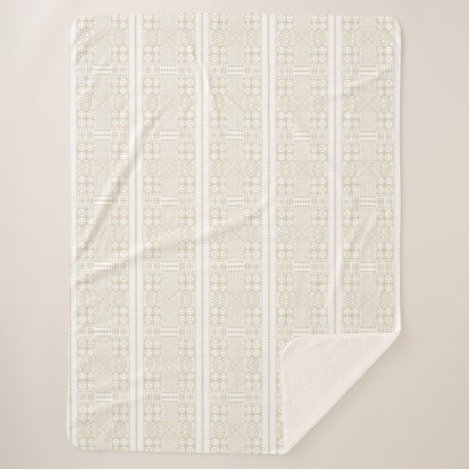 Eye-Rolling Beauty Wodaabe Geometric Sherpa Deken (Voorkant)