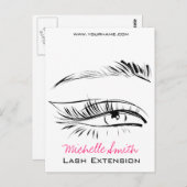 Eye Sketch Mascara Lash Extension Briefkaart (Voorkant / Achterkant)