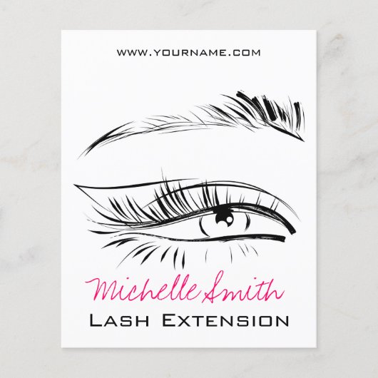 Eye Sketch Mascara Lash Extension Flyer (Voorkant)