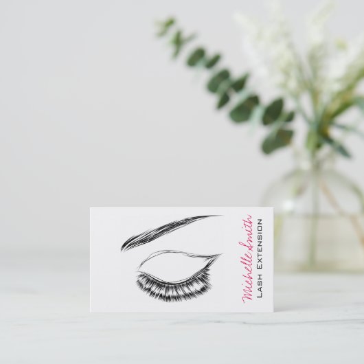 Eye Sketch Mascara Lash Extension Visitekaartje (Staand voorkant)