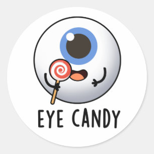 Eye Snoep Funny Eyeball Pun Ronde Sticker