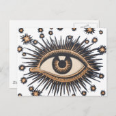 Eye Stars Moon Celestial Briefkaart (Voorkant / Achterkant)