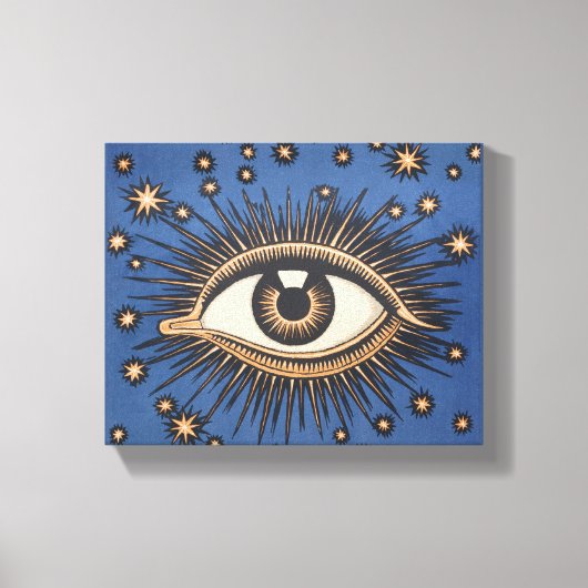 Eye Stars Moon Celestial Canvas Afdruk (Voorkant)