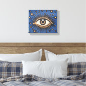 Eye Stars Moon Celestial Canvas Afdruk (Insitu (Slaapkamer))